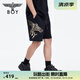 BOY LONDON潮牌休閑褲中性風(fēng)夏季寬松高街黑色短褲N13902 黑色 S