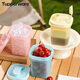 特百惠（Tupperware）迷你纖巧壺350ML帶刻度酵素果醋壺涼水壺塑料夏季水杯子 3件套（粉+黃+藍）