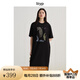 旅途原品（ltyp）t恤裙女直筒連衣裙連衣裙個(gè)性藝術(shù)印花休閑實(shí)穿短袖裙夏 靜謐黑-抽象油畫 M