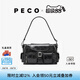 PECO968包包小號(hào)記者包無性別單肩斜挎大容量郵差包送女友禮七夕禮物 經(jīng)典黑頭層熔巖油蠟牛皮現(xiàn)貨