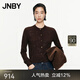 JNBY/江南布衣春秋針織開衫珠管繡毛衣修身開襟針織衫5O8313670 201/暗咖 M