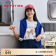 EP雅瑩女裝 白色寬松抑菌珠片繡短袖t恤夏季商場同款5307A 白色 M