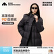 美力城長(zhǎng)款羽絨服女裝新款90%鵝絨過(guò)膝外套時(shí)尚連帽城市戶(hù)外休閑運(yùn)動(dòng)風(fēng) 黑色 S