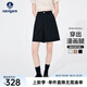 Navigare意大利小帆船女士五分褲夏季顯腿長時尚休閑褲通勤百搭A(yù)字短褲女 暗夜黑 L