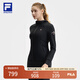 FILA 斐樂(lè)官方女士針織連帽外套2025夏新款健身運(yùn)動(dòng)基礎(chǔ)防曬上衣 深黑-BK L 170/88A/L
