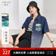 熙然夏季新款松弛感經(jīng)典新復(fù)古回潮漸變水洗色牛仔襯衫女短袖襯衣 漸變牛仔藍(lán) M