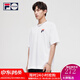 斐樂（FILA）FUSION潮牌情侶多彩短袖T恤2025新款男女短T時尚大logo短袖 A標(biāo)準(zhǔn)白-WT M 170/92A 【寬松版型】