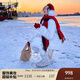 莎莎蘇[韓安娜款]冬保暖加絨羊皮毛一體雪地靴女厚底靴滑雪靴棉鞋 米白色 37