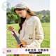 紫涵（ZIHAN）紫涵手工花朵針織開(kāi)衫女2025春季新款甜美設計感寬松軟糯毛衣外套 米金 L