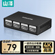山澤HDMI分配器一分四4K30Hz 1進(jìn)4出視頻分屏器 筆記本電腦接電視顯示器投影儀【兼容一分二/一分三】