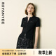 顏域黑色短袖針織開衫女夏裝2025新款薄款顯瘦通勤氣質(zhì)小外套上衣 黑色 2XL