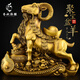 春錦秋鯉銅羊擺件黃銅三羊開(kāi)泰羊客廳領(lǐng)頭羊三陽(yáng)開(kāi)泰工藝品20號如意聚寶盆羊