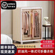 易瑞斯（Easyrest）免安裝簡(jiǎn)易衣柜家用衣服收納折疊儲物柜雙門(mén)分層隔板租房成人衣櫥 300L特大衣柜+掛衣桿+萬(wàn)向輪