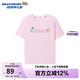 Skechers斯凱奇哆啦A夢聯(lián)名款 男女童夏季純棉透氣限定短袖L325K070