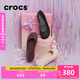 卡駱馳crocs布魯克林平底鞋女士休閑鞋|209384 黑色-001 38 (240mm)
