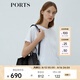 PORTS寶姿 商場同款新品女裝短袖白色刺繡圓領T恤LL8N026FCC102 白色 L