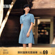 森馬（Semir）森柔牛仔|牛仔連衣裙女泡泡袖甜酷俏皮夏季涼感短裙103324114002