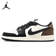 耐克NIKE 籃球鞋女子AJ低幫AIR JORDAN 1運動(dòng)鞋CZ0858-102白黑棕40