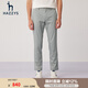 哈吉斯（HAZZYS）男裝 夏款直筒時(shí)尚潮流垂感涼感休閑長(zhǎng)褲ATDZP03BP21 淺灰色LE 35 （180/84A）