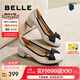 百麗（Belle）七夕禮物媽媽鞋高跟單鞋女商場(chǎng)同真皮淺口單鞋B5T1DCQ4 米白 37 (235mm)