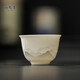 簡(jiǎn)先生水墨白瓷主人杯陶瓷家用單杯個(gè)人專(zhuān)用喝茶杯茶具輕奢品茗杯 水墨執手品茗杯50ml 200mL以下