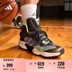 adidas「千絲甲」Pro Ventilate團(tuán)隊(duì)款中幫實(shí)戰(zhàn)籃球鞋男阿迪達(dá)斯   黑色/白色/綠色(推薦腳型偏胖選大半碼)   41