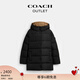 蔻馳（COACH）【禮物】奧萊女士聚酯纖維經(jīng)典標(biāo)志中長款冬季戶外羽絨服外套保暖 黑色 M