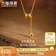 六福珠寶七夕禮物 黃金項鏈福滿傳家轉金筒路路通足金項鏈計價 約7.53克