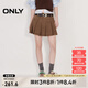 ONLY2025春季新款淑女風(fēng)A字百褶裙短裙牛仔半身裙女|125137017 H6Z焦糖色 M