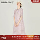 浮云堂.風(fēng)」曉霧.中式禪意印花改良旗袍連衣裙女2025春夏夏款寬松茶服 曉灰 M