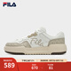 斐樂(lè)（FILA）官方男鞋CAMPUS復(fù)古板鞋2025夏季新款小白鞋運(yùn)動(dòng)休閑鞋 奶白/沙棕色-GS 41