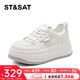 星期六;ST&SAT女鞋夏季網(wǎng)面透氣小白鞋2025新款厚底休閑鞋SSD2112CPZ 灰色  38 