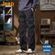 吉普（JEEP）美國正品Jeep高端美式工裝褲男夏季寬松潮牌多口袋戶外運動傘兵褲 黑色【商場同款】 XL 推薦140-160斤