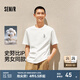 森馬（Semir）史努比系列短袖T恤男純棉半袖印花刺繡情侶裝秋季上衣寬松潮 本白10101 L
