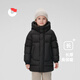 保姆鵝 兒童羽絨服中長(cháng)防風(fēng)加厚男童女童連帽蓄暖冬季羽絨外套[NG2859] 炭黑 110