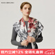 瑪麗亞·古琦（MARJA KURKI）雙面色真絲絲巾女士禮盒裝 大方巾絲巾送長輩桑蠶絲圍巾絲綢禮物 紅紫色