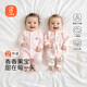 貝瑞加（Babyprints）嬰兒連體衣2件裝男女寶寶純棉衣服柔軟爬服家居內衣四季哈衣 粉66