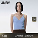 江南布衣（JNBY）秋冬針織背心女V領(lǐng)彈力紗吊帶打底衫無袖修身柔軟內(nèi)搭5N7317020 437/冰藍(lán) S