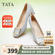 他她（TATA）粗跟單鞋百搭高跟女鞋春季7YO01AQ4 蘭灰 37