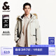 杰克·瓊斯（JACK&JONES）男裝衣服秋冬商務休閑拼色連帽中長款派克工裝大毛領(lǐng)羽絨服外套男 C13 羽毛灰 M 175