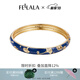 翡拉拉（fellala）四時(shí)物語之知秋簡約銀杏手鐲小眾設(shè)計(jì)感手飾首飾潮 藍(lán)色S碼