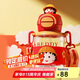 杯具熊（BEDDYBEAR）雙飲兒童水杯耐高溫塑料杯便攜大容量學生吸管杯子680ML小丸子