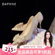 達芙妮（DAPHNE）水晶高跟鞋女2025新款婚鞋女金色蝴蝶結(jié)新娘鞋子女敬酒服伴娘鞋 香檳金 37