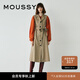 moussy西裝A字系帶無袖長款連衣裙女010EAW30-5450 070米色 S 00001