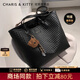 CharisKitty小c&k包包女式2025新款托特包大容量單肩包通勤包七夕情人節(jié)禮物 Black黑色【小CK七夕專(zhuān)屬禮物】