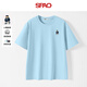 SPAO韓國同款刺繡小熊純棉短袖男女生百搭休閑寬松t恤SPDX25SD01LD 天藍#SP海軍熊 S