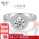 MoLi18k金培育鉆石婚戒鉑金手捧花鉆戒群鑲顯鉆求婚戒指一克拉上海IGI 18k金培育鉆DVVS/3EX上海IGI證書(shū) 1克拉
