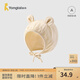 童泰（TONGTAI）嬰兒帽子新生兒護(hù)囟門胎帽初生寶寶提花護(hù)耳帽兒童雙層防風(fēng)帽 黃色 0-1歲,48cm