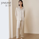 金三塔睡衣女真絲桑蠶絲素色簡(jiǎn)約可外穿簡(jiǎn)奢家居服