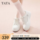 他她（TATA）小白鞋厚底女鞋2025夏季新款網(wǎng)面透氣休閑鞋板鞋松糕底WJN28BM5 白色 36